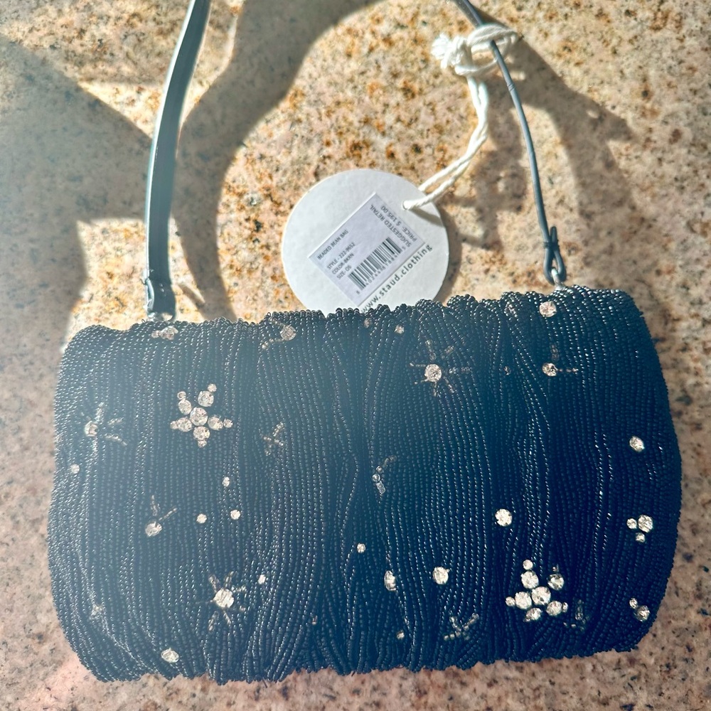 NWT STAUD Starry Night Beaded Bean shoulder bag - Picture 11 of 11
